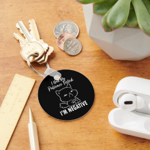 I Had My Patient Tested Pet Sarcastic Cat Quote  Key Ring