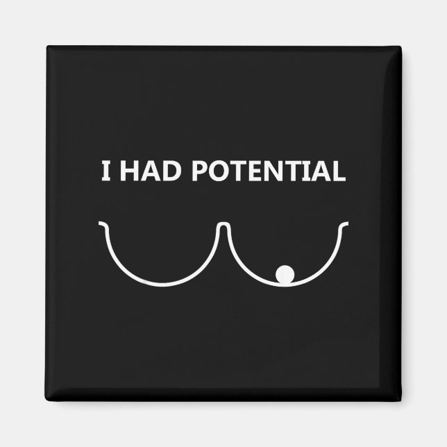 I had potential funny humour  magnet (Front)