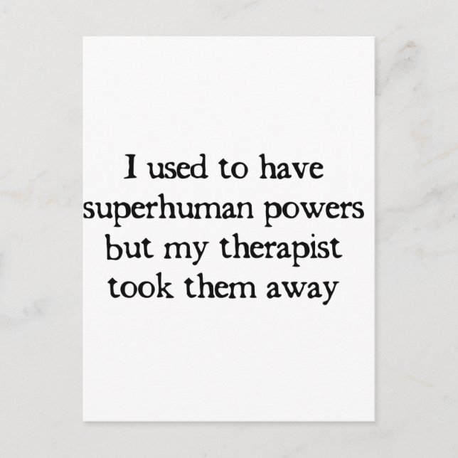 I Had Superpowers Postcard (Front)