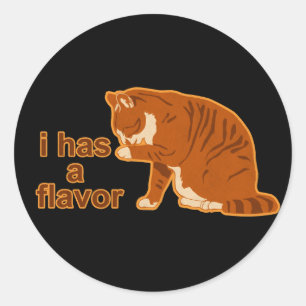 I has a flavour, LOL CAT Classic Round Sticker