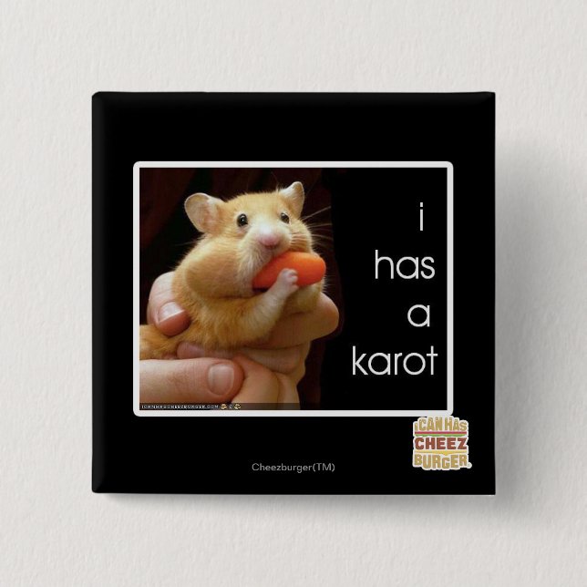 I has a karot 15 cm square badge (Front)