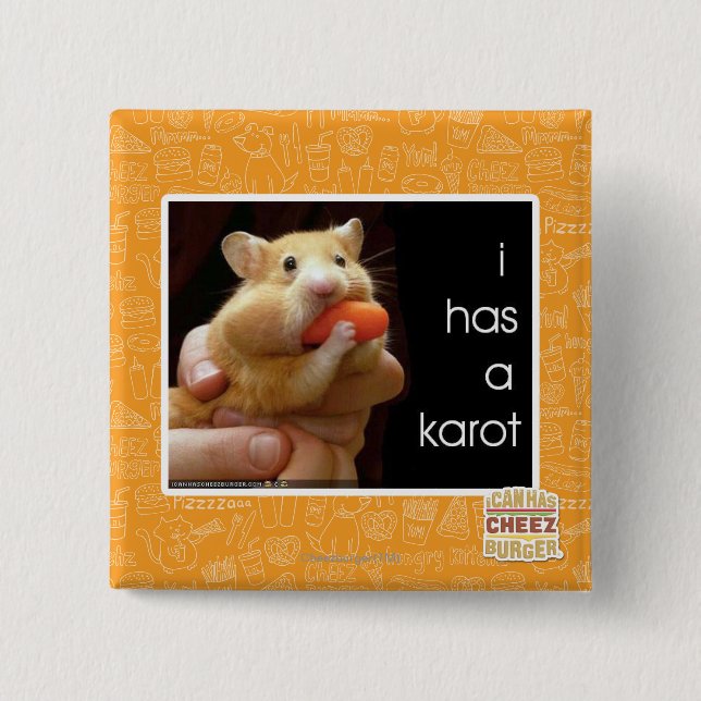 I has a karot 15 cm square badge (Front)