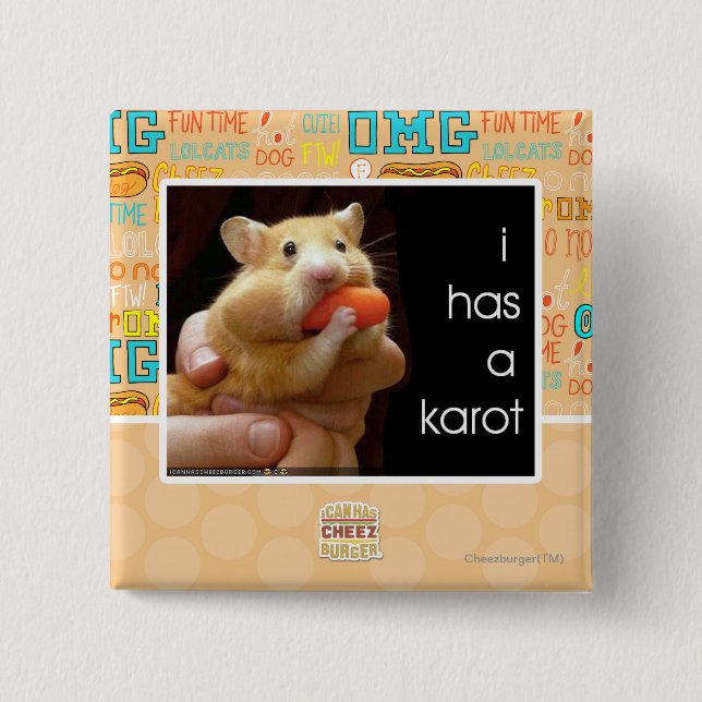 I has a karot 15 cm square badge (Front)