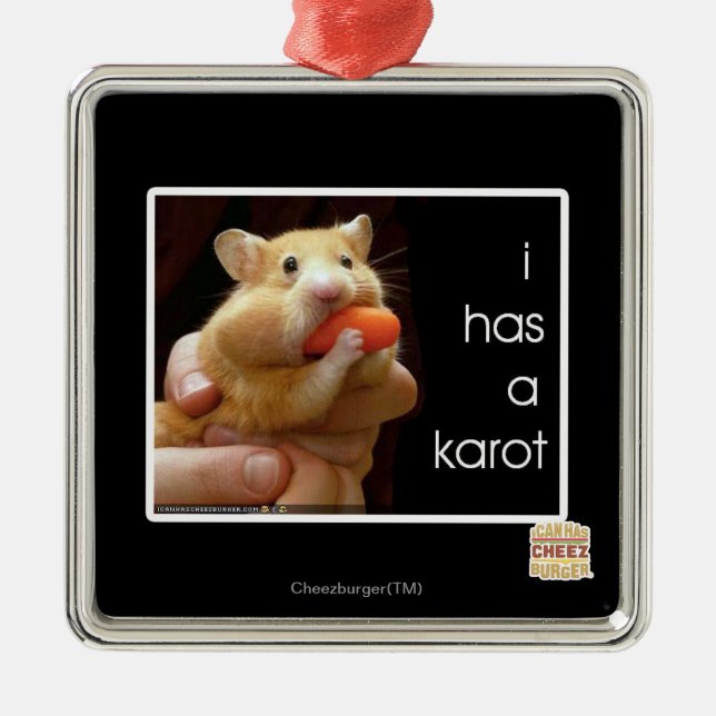 I has a karot metal tree decoration (Front)