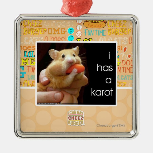 I has a karot metal tree decoration (Front)