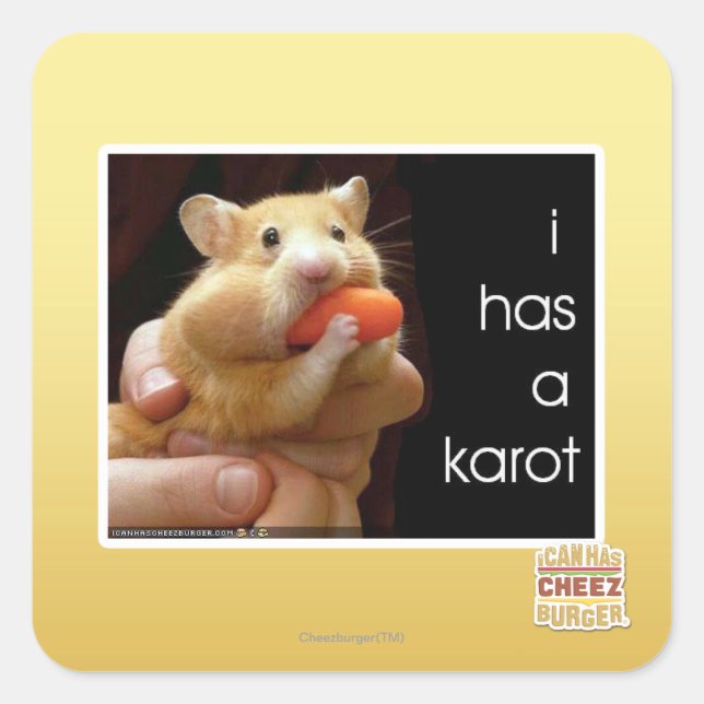 I has a karot square sticker (Front)