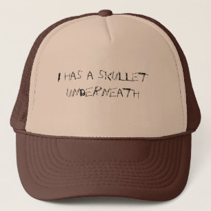 I has a skullet trucker hat