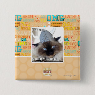 I has come to pillage ur village 15 cm square badge