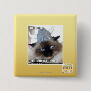 I has come to pillage ur village 15 cm square badge