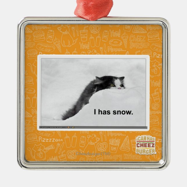 I has snow. metal tree decoration (Front)