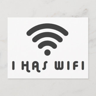 I HAS WIFI INTERNET POSTCARD