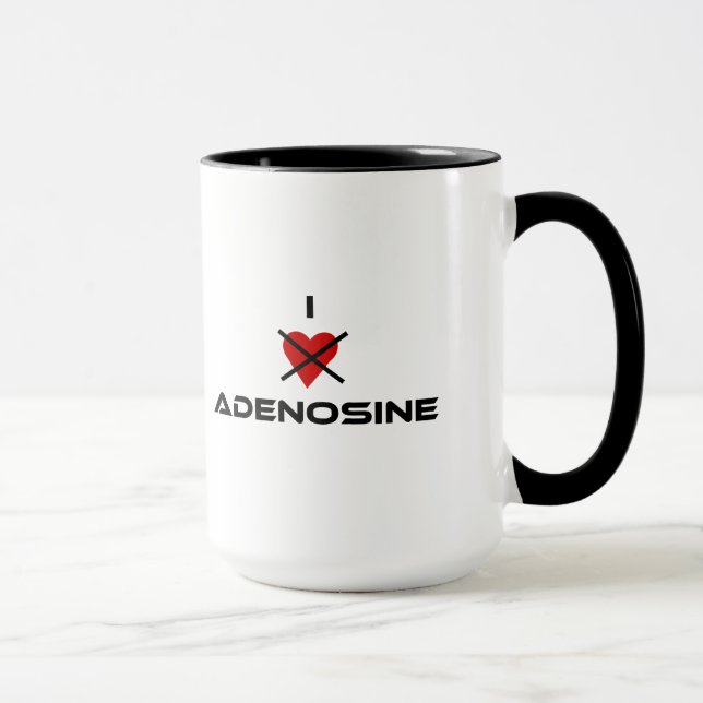 I hate adenosine - mug for nerdy coffee lovers! (Right)