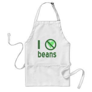 I Hate Beans Green Text Standard Apron