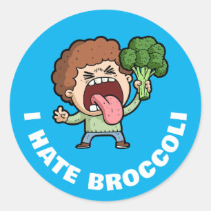 I Hate Broccoli Classic Round Sticker