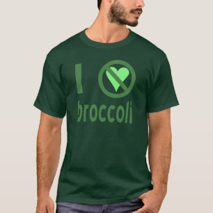 I Hate Broccoli Green Text T-Shirt