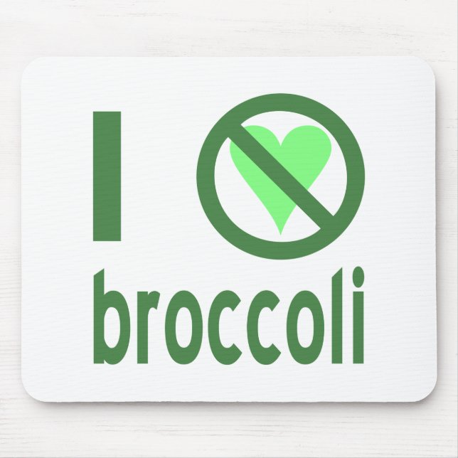 I Hate Broccoli Mouse Mat (Front)