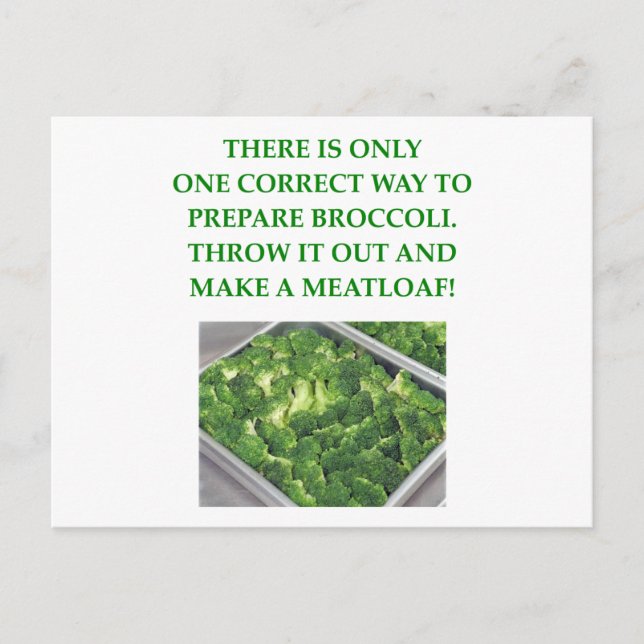i hate broccoli postcard (Front)