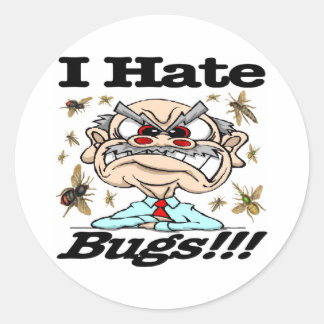 I Hate Bugs! Classic Round Sticker
