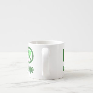 I Hate Cabbage Green Text Espresso Cup