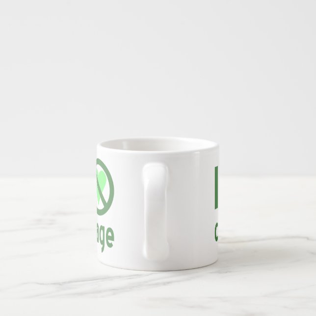 I Hate Cabbage Green Text Espresso Cup (Back)