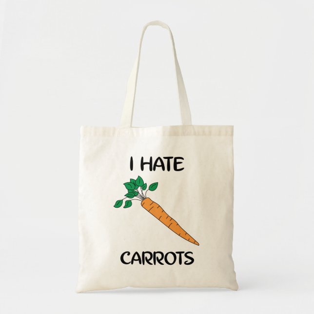 I hate carrots tote bag (Front)