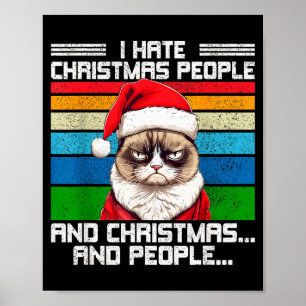 I Hate Christmas Holidays Haters Black Uni-adults Poster