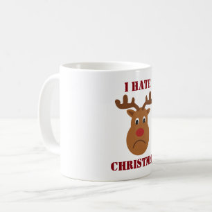 I hate Christmas sad reindeer Coffee Mug