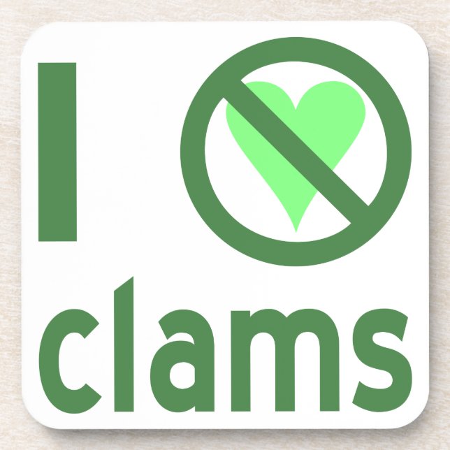 I Hate Clams Coaster (Front)