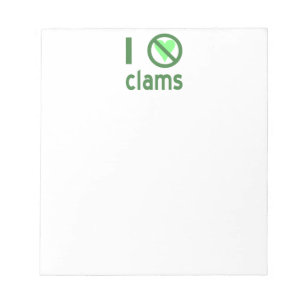 I Hate Clams Notepad