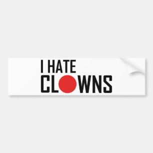 i hate clowns bumper sticker