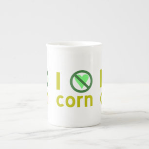 I Hate Corn Bone China Mug