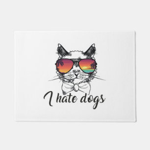 I Hate Dogs Funny Gifts for Cat Friend Doormat