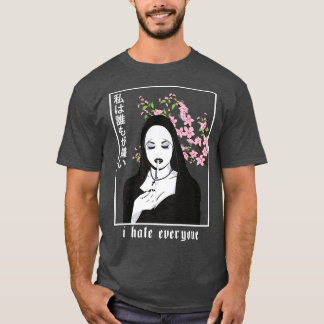 I Hate Everyone  Aesthetic Nun Soft Grunge Goth T-Shirt