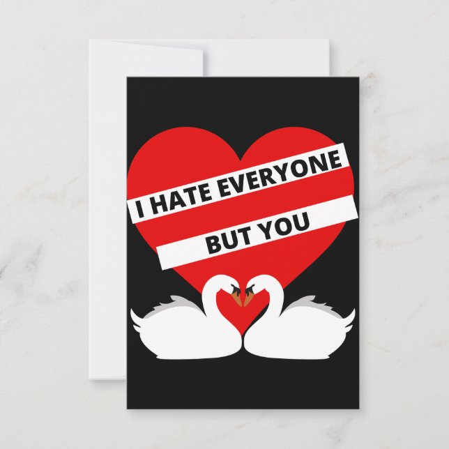 I Hate Everyone But You Thank You Card (Front)