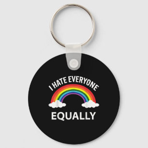 I Hate Everyone Equally Lgbtq Pride Month Flag Rai Key Ring