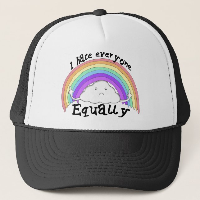 I Hate Everyone Equally Trucker Hat (Front)