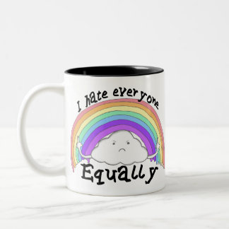 I Hate Everyone Equally Two-Tone Coffee Mug