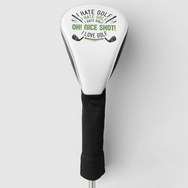 I Hate Golf Golf Head Cover (Front)