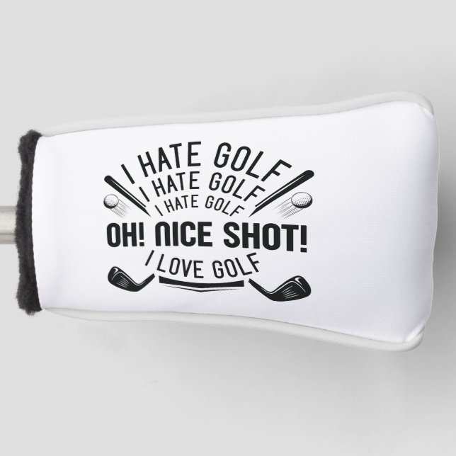 I Hate Golf Golf Head Cover (Front)