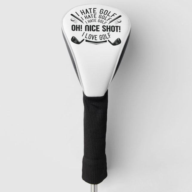 I Hate Golf  Golf Head Cover (Front)