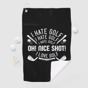 I Hate Golf Towel