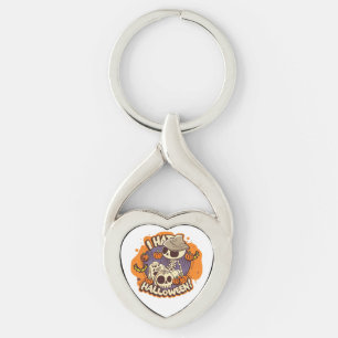 i hate halloween key ring