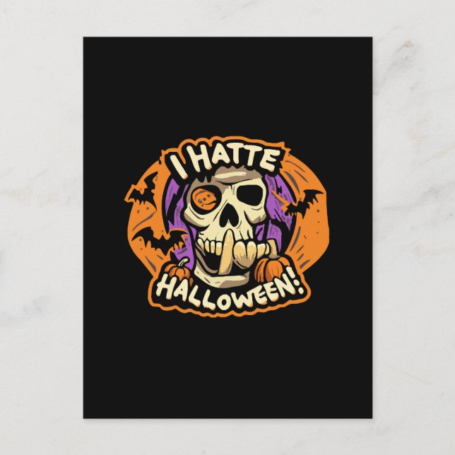 i hate halloween postcard (Front)