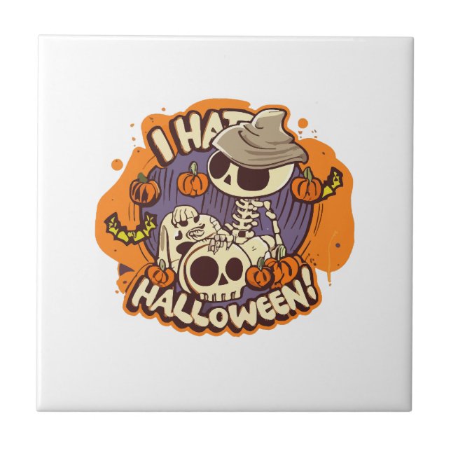 i hate halloween tile (Front)