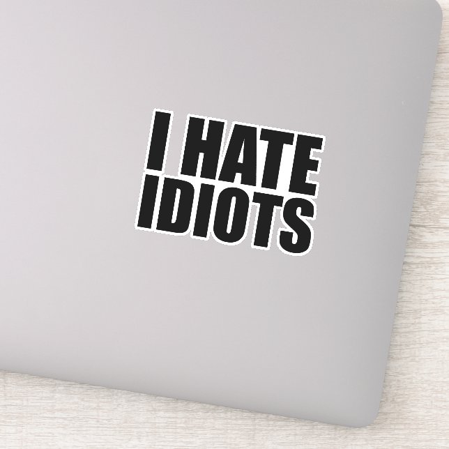 I hate idiots (Detail)