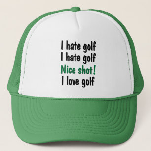 I Hate - Love Golf Trucker Hat