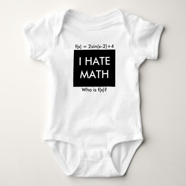 I Hate Math T-Shirt (Front)