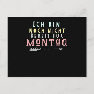 I Hate Monday Funny Saying Postcard