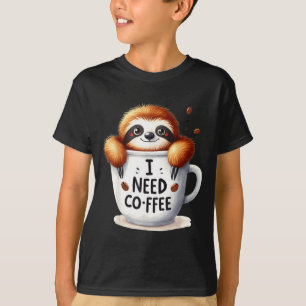 I hate mondays cute sleepy sloth pillow quote T-Shirt