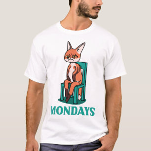 I Hate Mondays Funny Cat Weekday Work Humour T-Shirt
